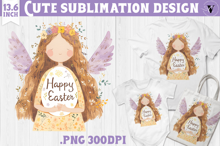 Watercolor Angel | Easter clipart | Happy Easter
