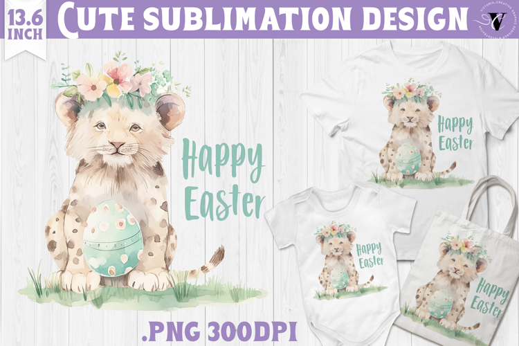 Watercolor Lion | Easter clipart | Happy Easter