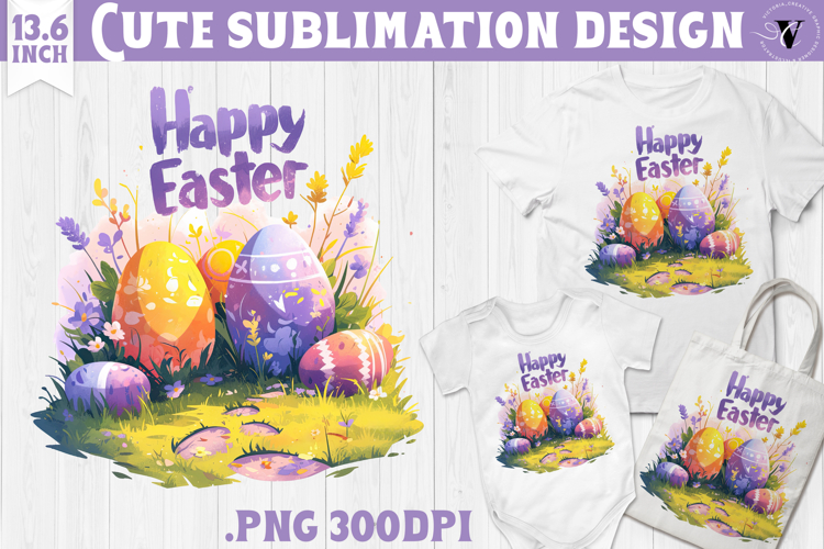 Watercolor Egg | Easter clipart | Happy Easter example image 1