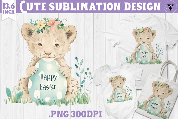 Watercolor Lion | Easter clipart | Happy Easter