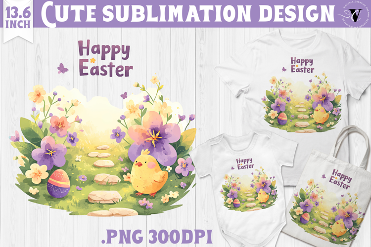 Watercolor Chick | Easter clipart | Happy Easter
