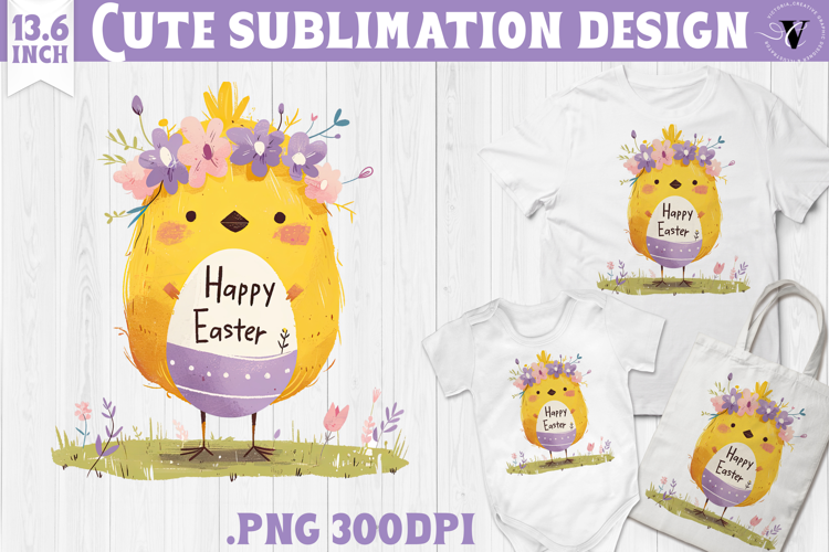 Watercolor Chick | Easter clipart | Happy Easter