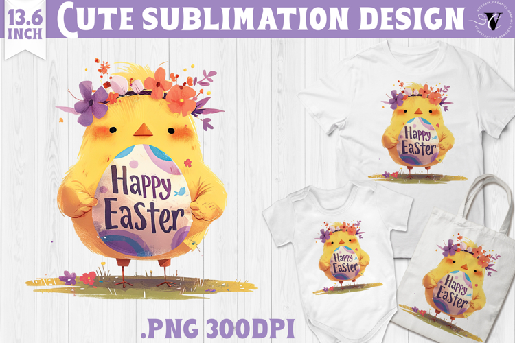 Watercolor Chick | Easter clipart | Happy Easter