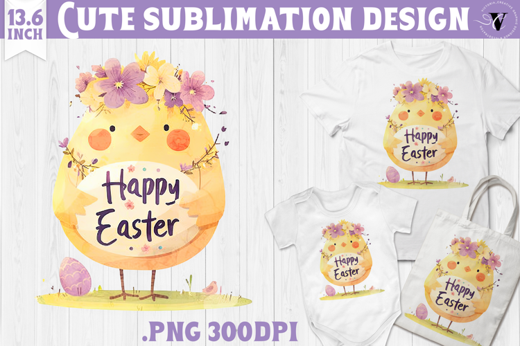 Watercolor Chick | Easter clipart | Happy Easter