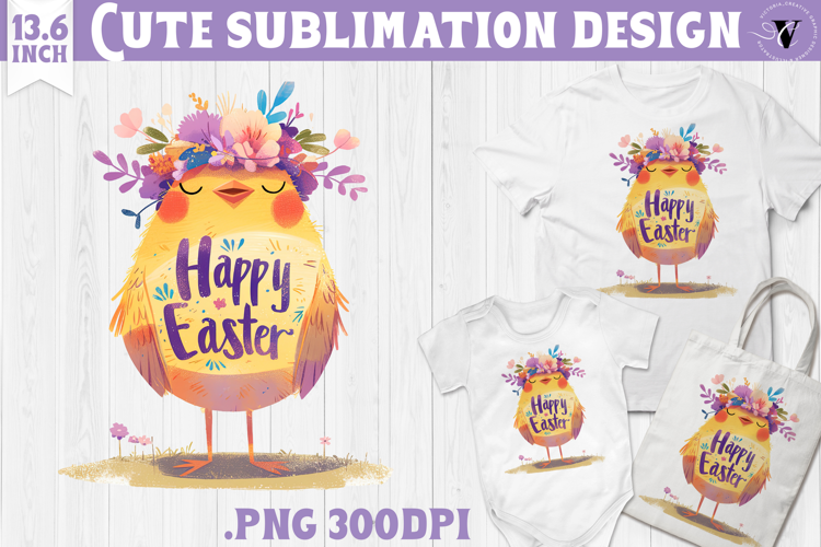 Watercolor Chick | Easter clipart | Happy Easter