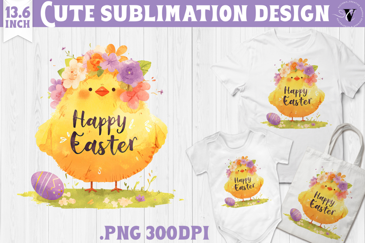 Watercolor Chick | Easter clipart | Happy Easter