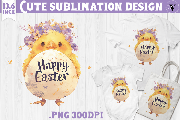 Watercolor Chick | Easter clipart | Happy Easter