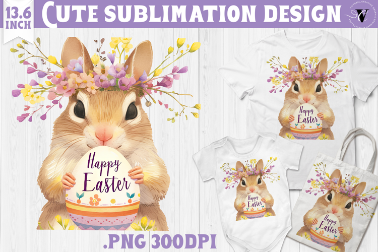 Watercolor Chipmunk | Easter clipart | Happy Easter