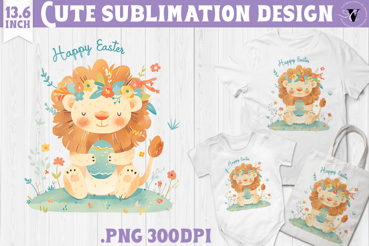 Watercolor Lion | Easter clipart | Happy Easter