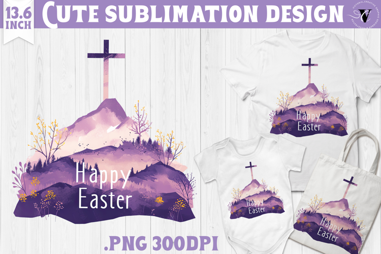 Watercolor Cross | Easter clipart | Happy Easter