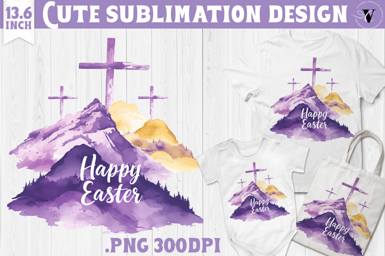 Watercolor Cross | Easter clipart | Happy Easter