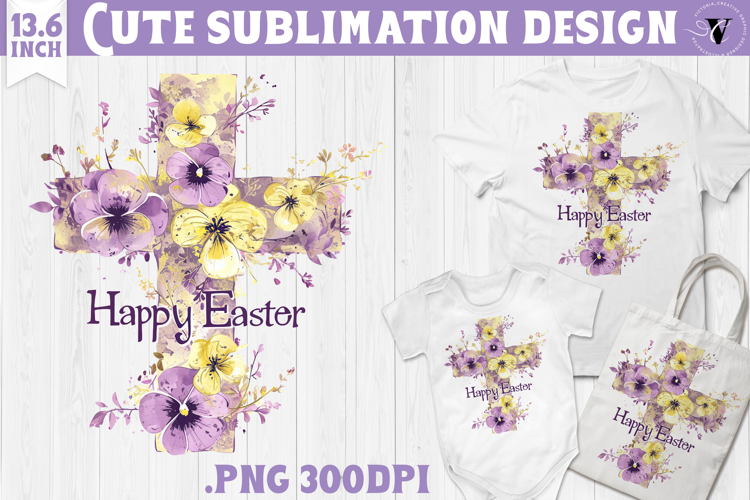 Watercolor Cross | Easter clipart | Happy Easter
