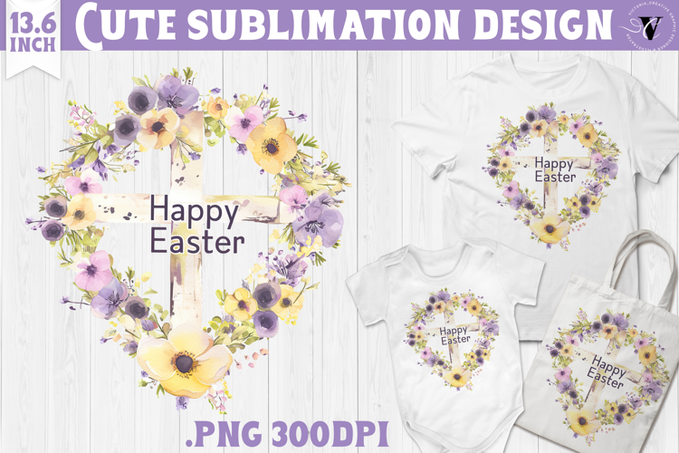 Watercolor Cross | Easter clipart | Happy Easter
