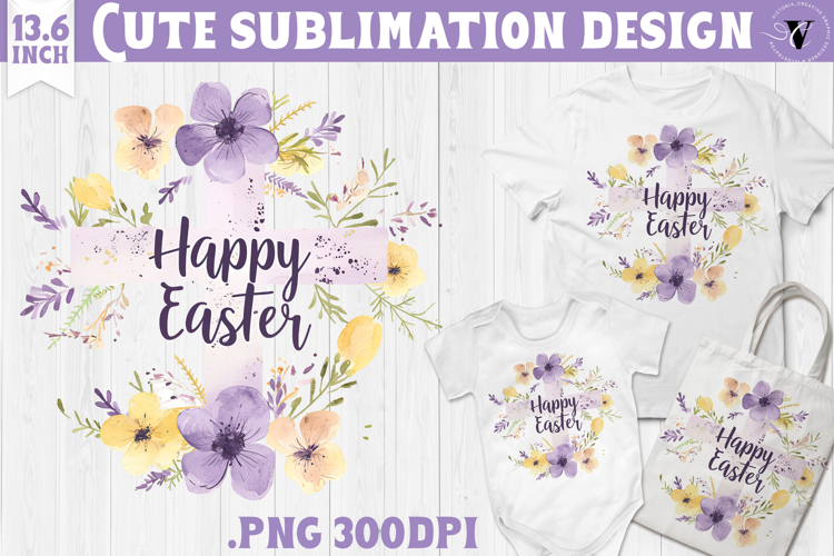 Watercolor Cross | Easter clipart | Happy Easter
