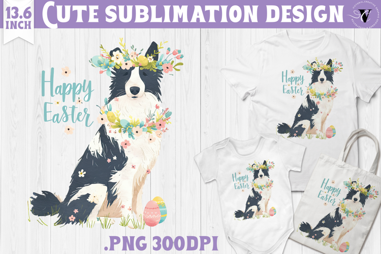Watercolor Dog | Easter clipart | Happy Easter
