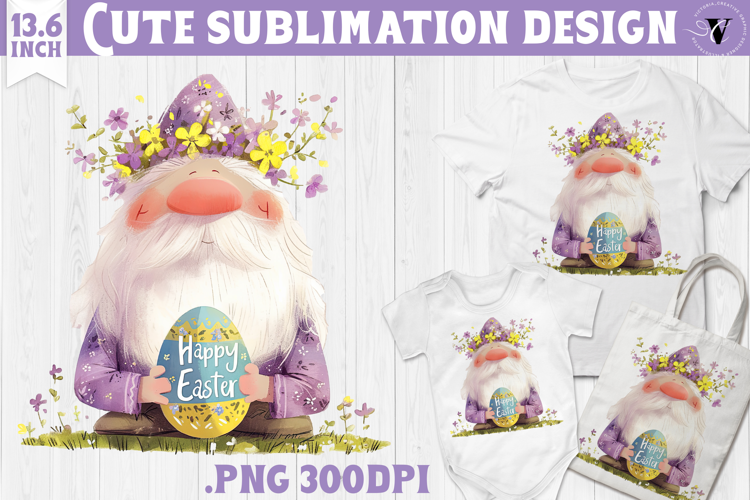 Watercolor Gnome | Easter clipart | Happy Easter