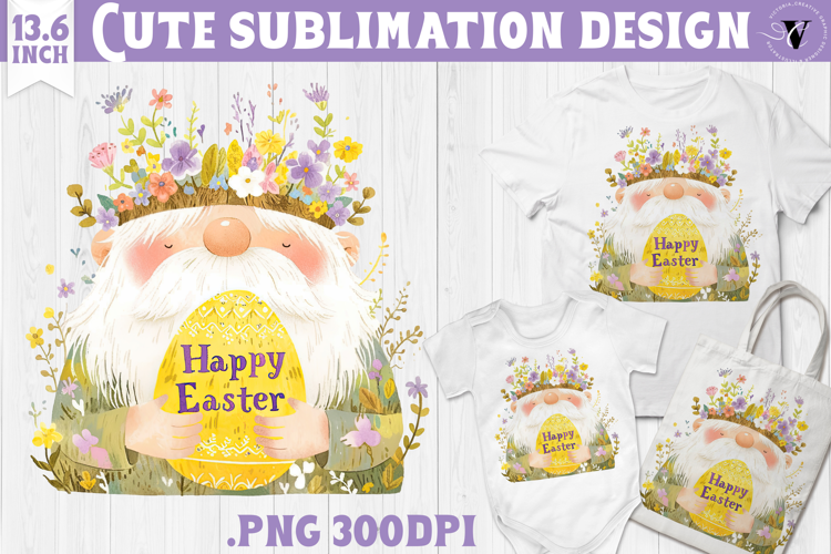 Watercolor Gnome | Easter clipart | Happy Easter