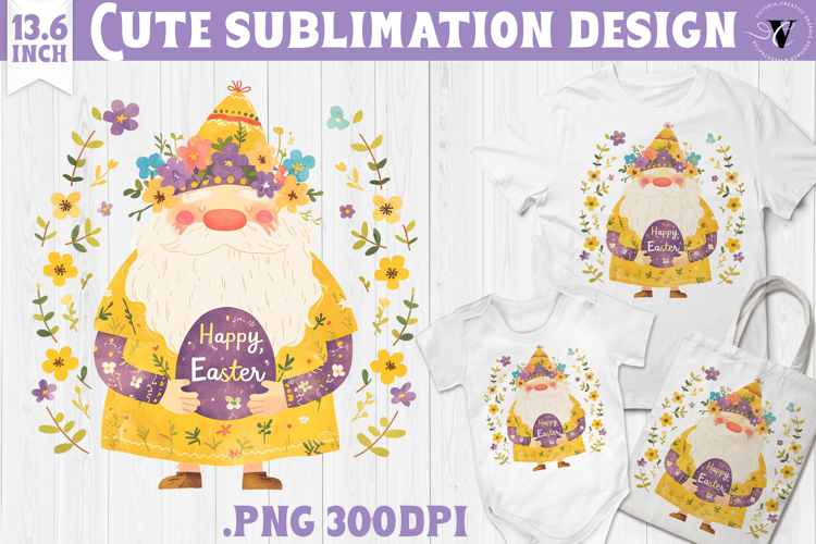 Watercolor Gnome | Easter clipart | Happy Easter