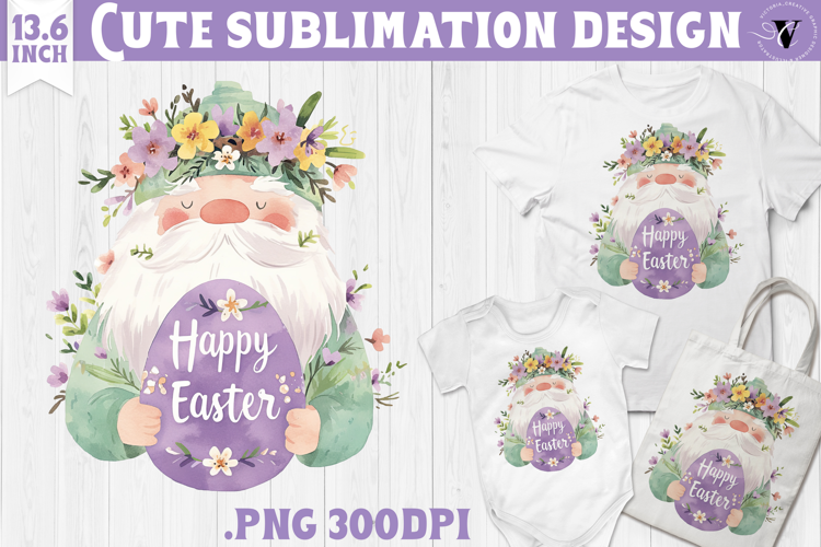 Watercolor Gnome | Easter clipart | Happy Easter