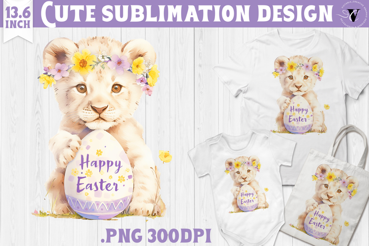 Watercolor Lion | Easter clipart | Happy Easter