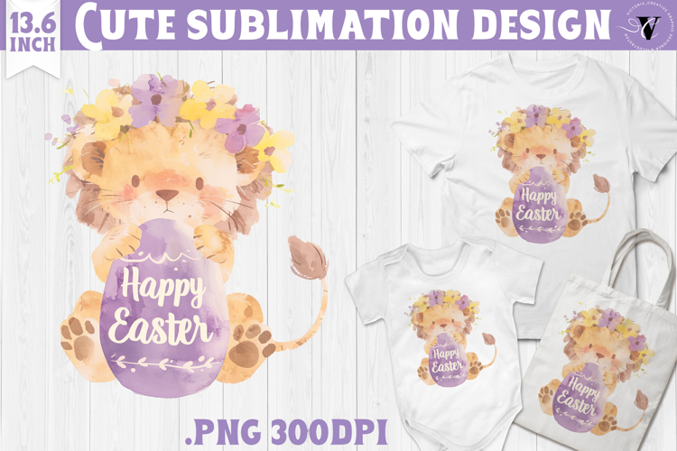Watercolor Lion | Easter clipart | Happy Easter