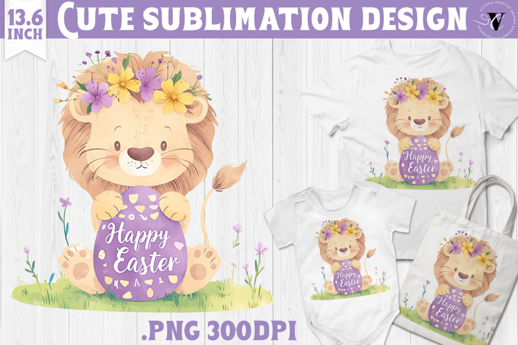 Watercolor Lion | Easter clipart | Happy Easter