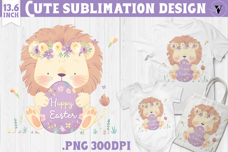 Watercolor Lion | Easter clipart | Happy Easter