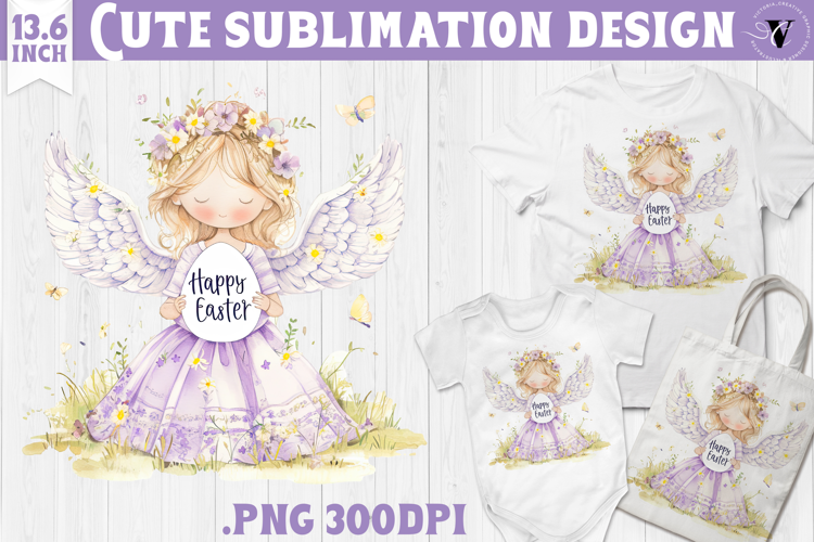 Watercolor Angel | Easter clipart | Happy Easter