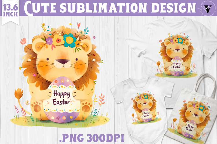 Watercolor Lion | Easter clipart | Happy Easter