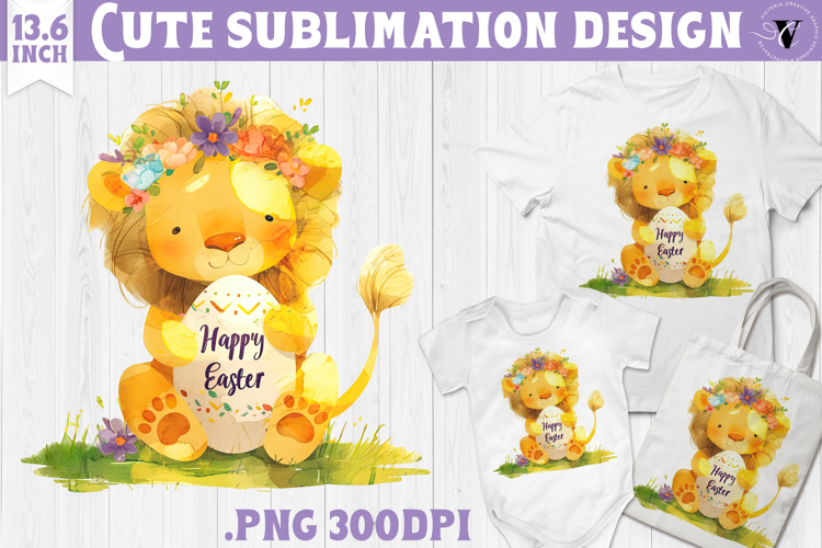 Watercolor Lion | Easter clipart | Happy Easter
