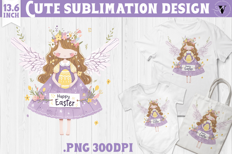 Watercolor Angel | Easter clipart | Happy Easter