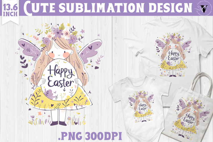 Watercolor Fairy | Easter clipart | Happy Easter