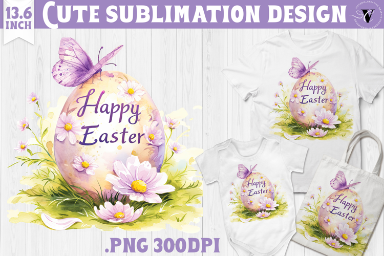 Watercolor butterfly | Easter clipart | Happy Easter