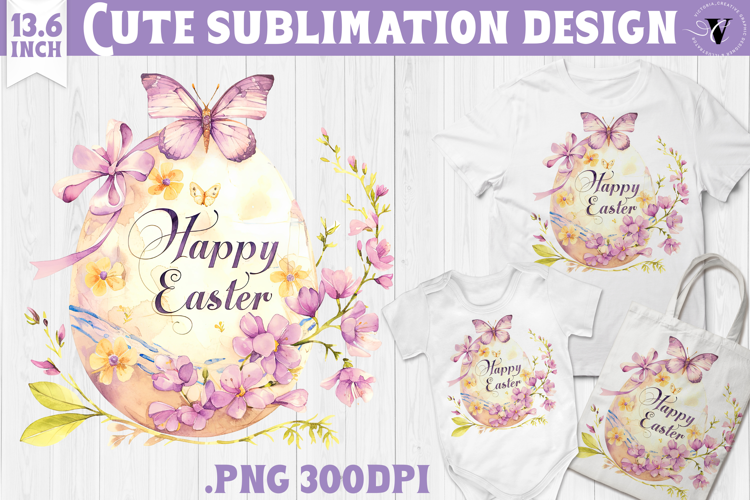 Watercolor butterfly | Easter clipart | Happy Easter