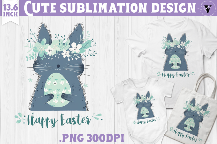 Watercolor Cat | Easter clipart | Happy Easter