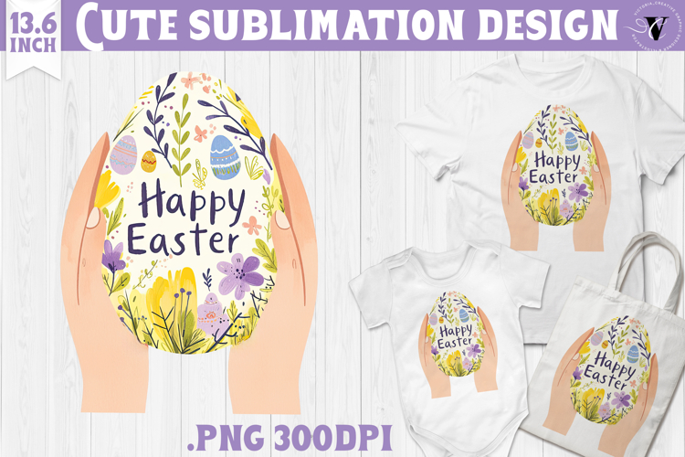 Watercolor Egg | Easter clipart | Happy Easter example image 1