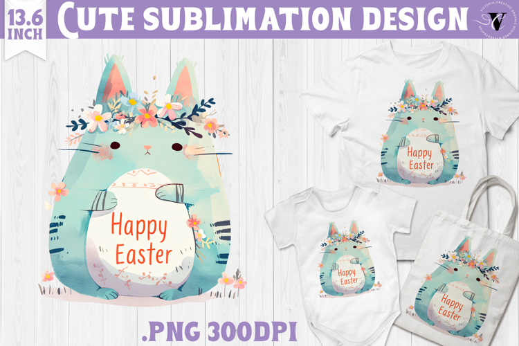 Watercolor Cat | Easter clipart | Happy Easter