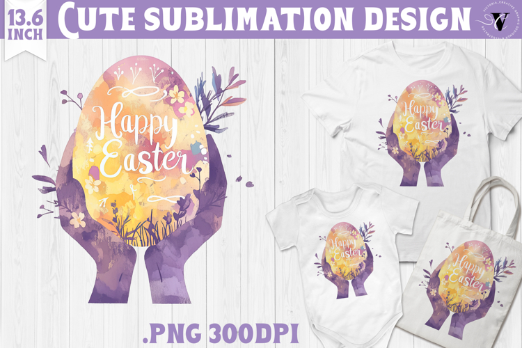 Watercolor Egg | Easter clipart | Happy Easter example image 1