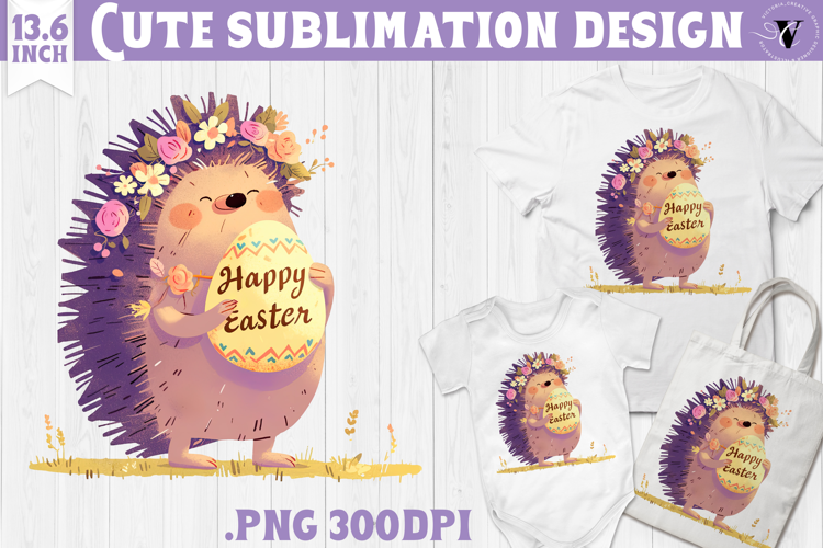 Watercolor Hedgehog | Easter clipart | Happy Easter