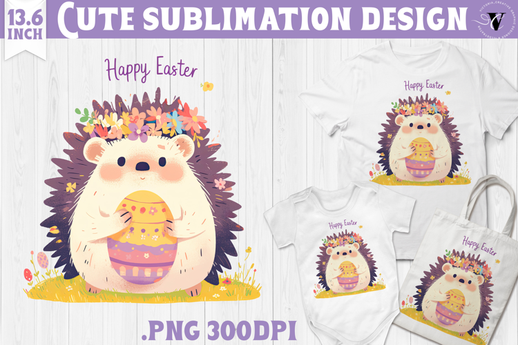 Watercolor Hedgehog | Easter clipart | Happy Easter