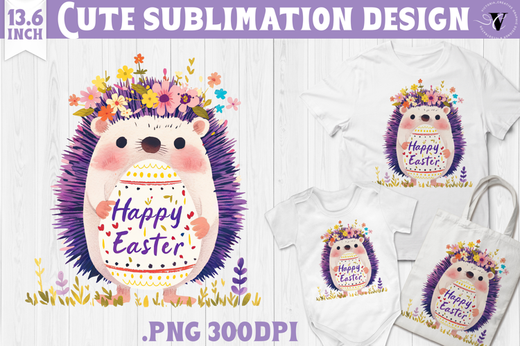 Watercolor Hedgehog | Easter clipart | Happy Easter