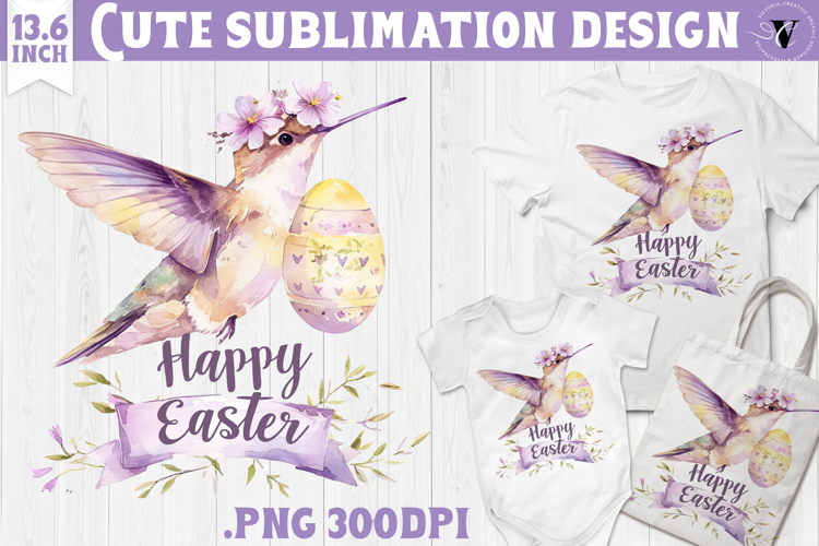 Watercolor Hummingbird | Easter clipart | Happy Easter