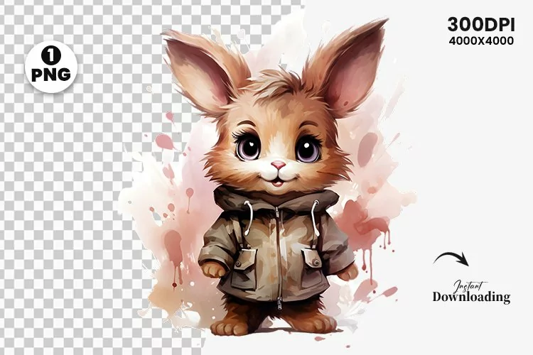 Easter Bunny Clipart, Easter Clipart, Spring Sublimation