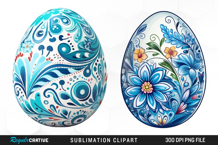 Watercolor Easter Eggs Clipart Image 6