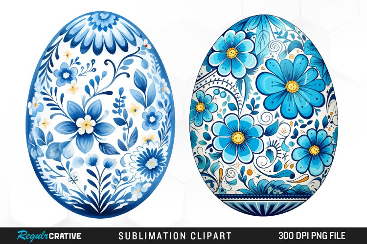 Watercolor Easter Eggs Clipart Image 4