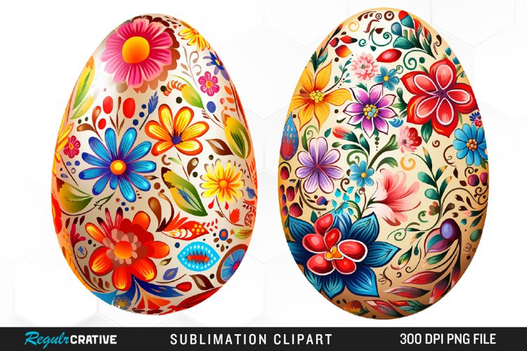 Watercolor Easter Eggs Clipart Image 24