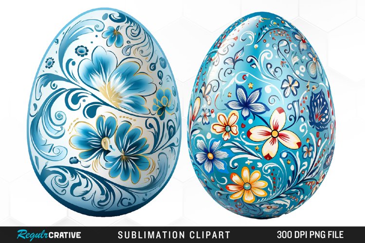 Watercolor Easter Eggs Clipart Image 16