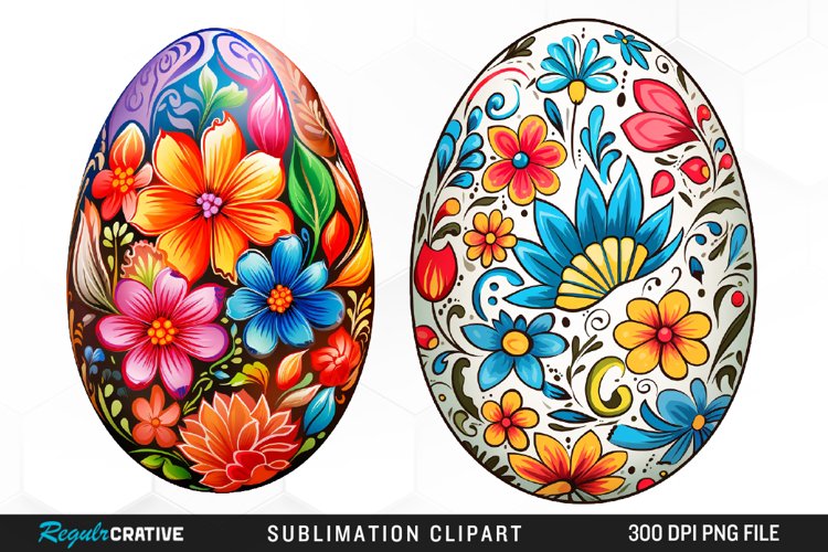 Watercolor Easter Eggs Clipart Image 3