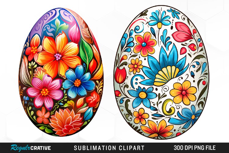 Watercolor Easter Eggs Clipart Image 22