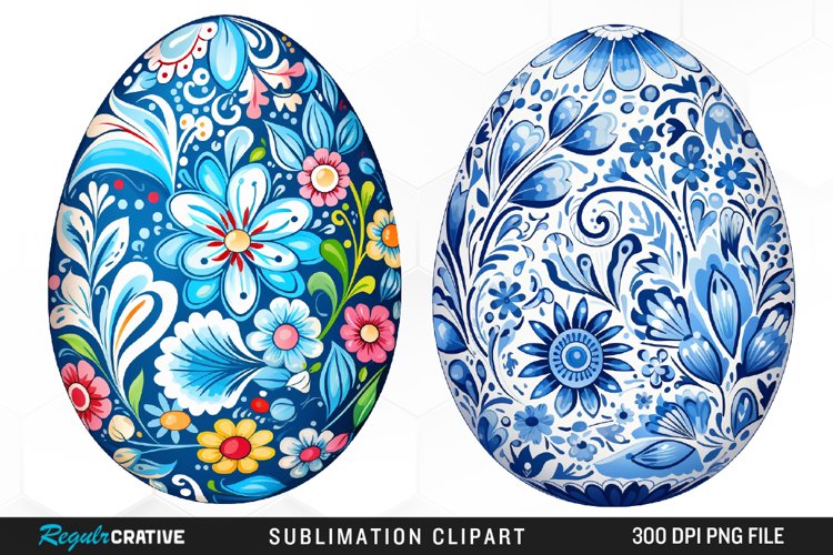 Watercolor Easter Eggs Clipart Image 9